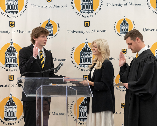 MSA students being sworn in.